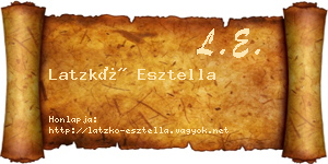 Latzkó Esztella névjegykártya